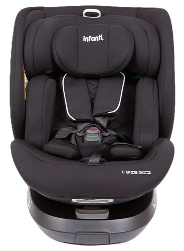 כיסא בטיחות ובוסטר מסתובב I-ELITE 360º PRO מלידה ועד גיל 8 בתקן i-Size עם ריפוד מלאנג' מנדף זיעה - שחור