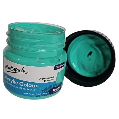 צבע אקריליק איכותי 100 מל 021 Mont Marte -Aqua Green