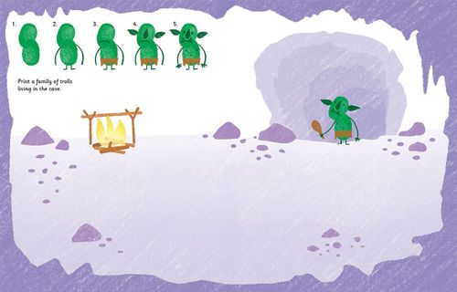 יצירה בטביעות אצבעות - מפלצות