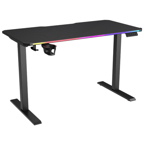 שולחן גיימינג חשמלי COUGAR E-ARES 120 עם תאורת RGB לכל אורך השולחן