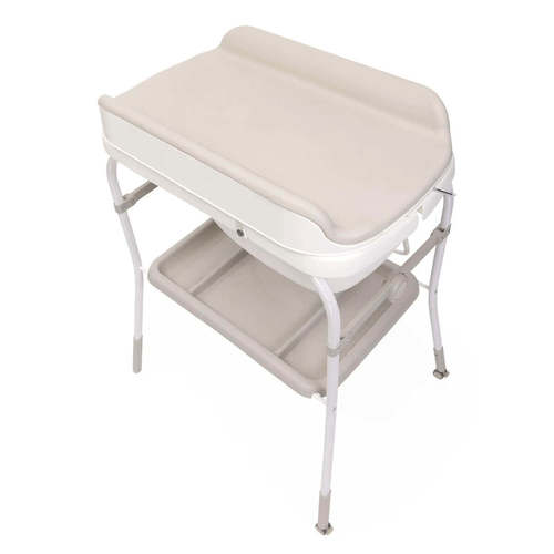 אמבטיה מתקפלת 4 ב -1 עם משטח החתלה סופט באבל – Chicco Soft Bubble צבע שמנת פנינה - Motherpearl