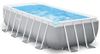 בריכת עמודים מלבנית PRISM גודל 4.88X2.44 מ' עם משאבת פילטר וסולם 26792
