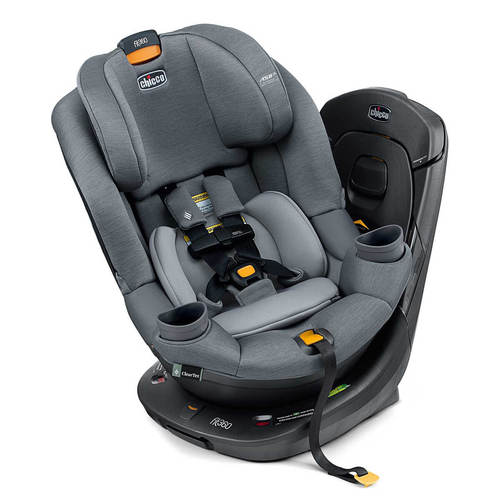 כסא בטיחות מסתובב פיט 360 Fit עם בדי קלירטקס ClearTex ללא כימיקלים ומנגנון התקנה LeverLock - אפור/כסוף - Titanium צ'יקו