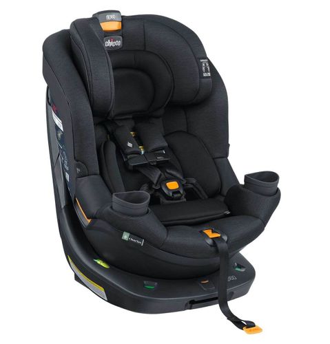 כסא בטיחות מסתובב פיט 360 Fit עם בדי קלירטקס ClearTex ללא כימיקלים ומנגנון התקנה LeverLock - אפור/כסוף - Titanium צ'יקו