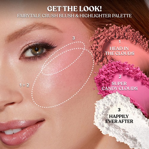 פלטת סומק והיילייטר במהדורה מוגבלת של טו פייסד Too Faced Fairytale Crush: Blush & Highlighter Set