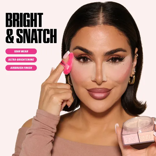 דואו פודרה של הודה במהדורה מוגבלת Huda Beauty Easy Bake Duo Loose Powder - Pink Pumpkin