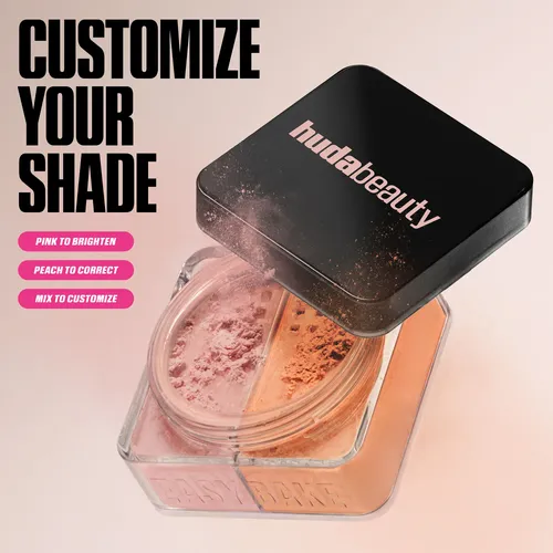 דואו פודרה של הודה במהדורה מוגבלת Huda Beauty Easy Bake Duo Loose Powder - Pink Pumpkin
