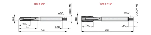 מברז מכונה מצופה HSS-E UNC 1/4x20 3FL דגם ep211/4