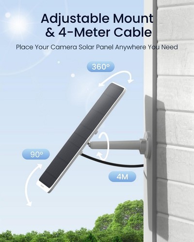 פאנל סולארי 12W עוצמתי למצלמות Reolink עם חיבור USB-C