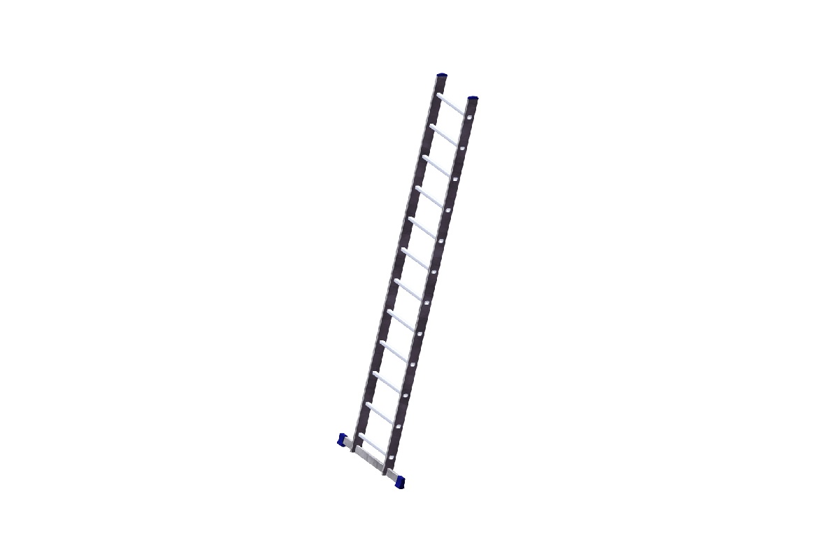 סולם נשען 8 שלבים +מייצב 2.28 מ T