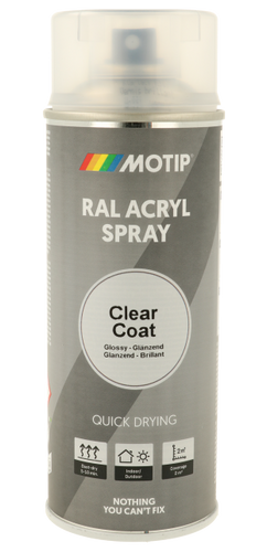 ספריי לק שקוף מקצועי MOTIP Clear Coat 7242 בנפח 400 מ