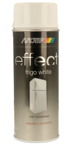 ספריי אמאייל לבן מקצועי MOTIP Effect Frigo White דגם M303203 לתיקון ציוד מטבח, בקבוק 400 מ