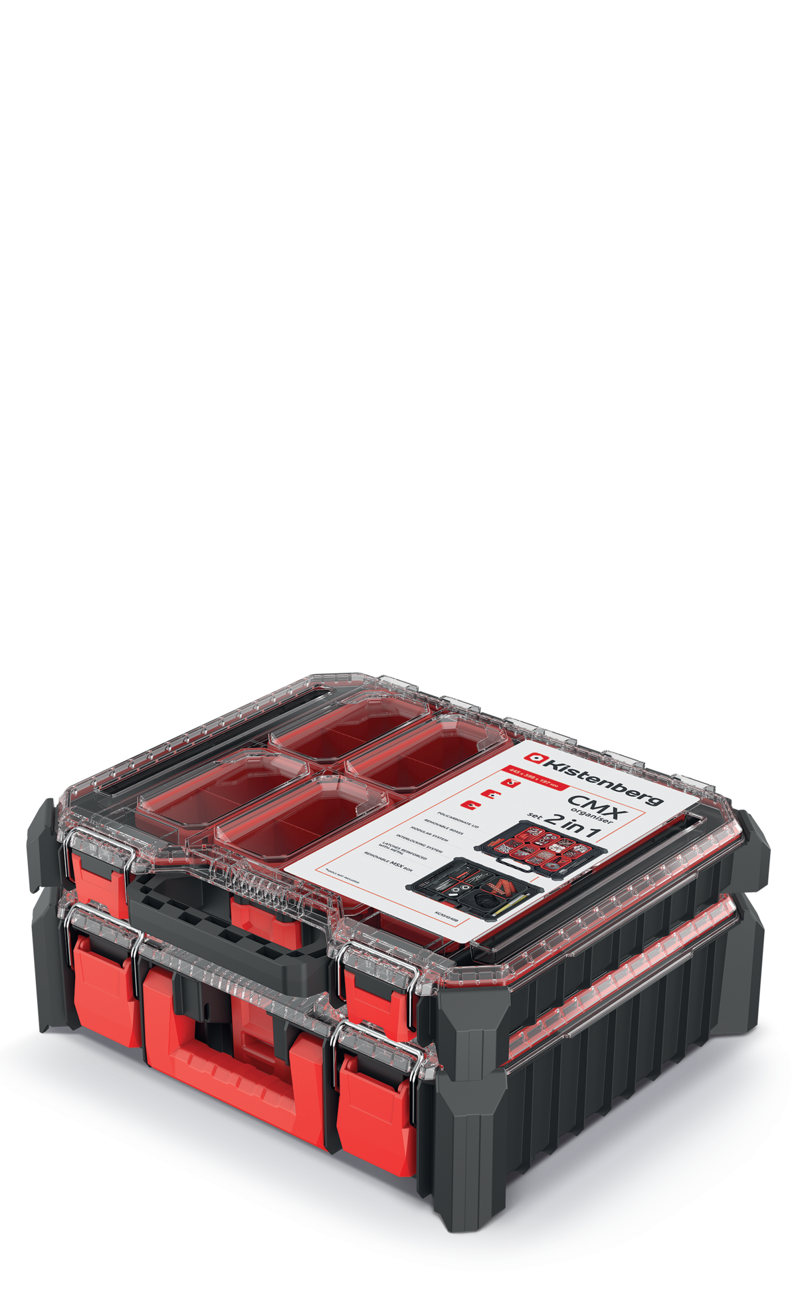 סט 2 ארגוניות כלים CMX KCXS4540B - מארגנים נשלפים עמידים - דגם 60402 Kistenberg