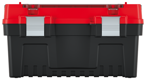ארגז כלים EVO TOOLBOX 50 דגם KEVA5025SAL מבית Kistenberg עם ארגונית גדולה, מפרידים נשלפים, ידית אלומיניום ומכסה שקוף לאחסון מסודר של כלים