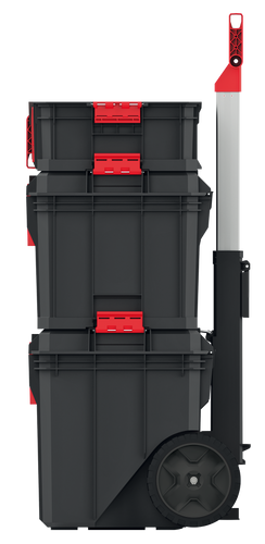 ארגז כלים מקצועי טרולי Kistenberg דגם 60428 MODULAR SOLUTION - מערכת מודולרי 6 ב 1 עם גלגלים וידית טלסקופית לארגון מתקדם של כלי עבודה