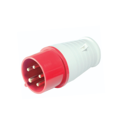 תקע נייד 5X32A אדום מוגן P-025 200-415V IP44
