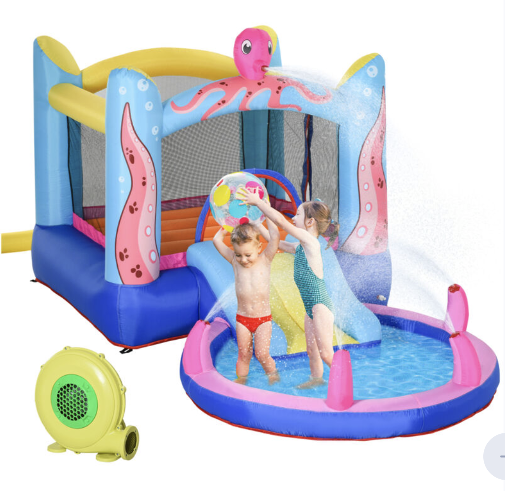 מתנפח מים תמנון עם בריכת כדורים ומגלשה Doctor Dolphin 63104