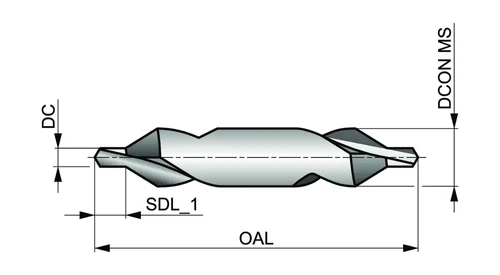 מקדח מרכז 3.0mm X 8.0mm HSS דגם a2013.0x8.0