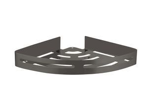 מדף פינתי בהדבקה Set & Stick אפור מטאלי