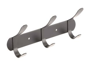 קולב מגבות 3 ווים Set & Stick עגול אפור מטאלי