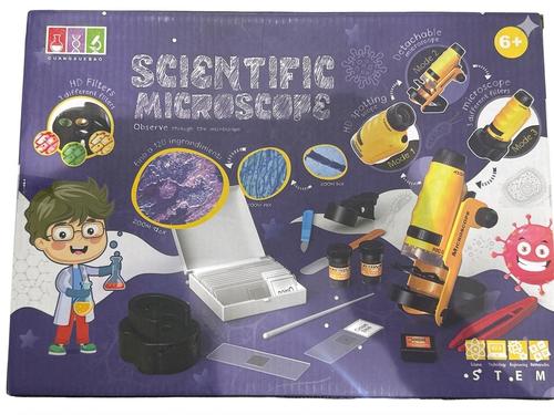 מיקרוסקופ לילדים הגדלה עד 120x ערכת STEM