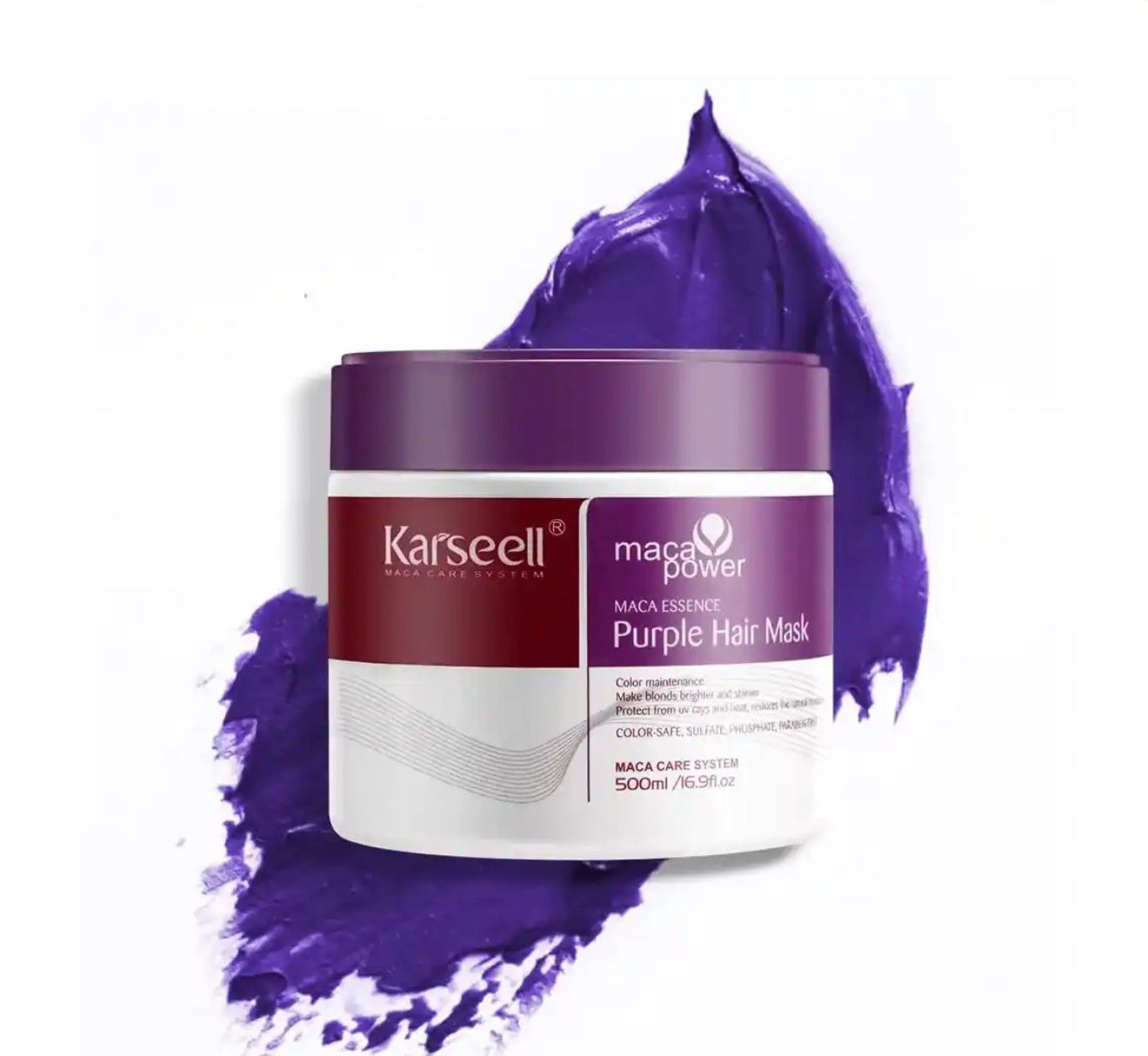 מסכת שיער Karseell Silver  המקורית – מסכה עם פיגמנט סגול לנטרול גוונים