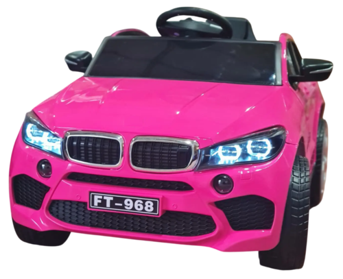 מכונית ממונעת 12V דמוי BMW X6 עם גלגלי EVA, הנעה 4X4, צלילים, אורות ושלט רחוק - ורוד