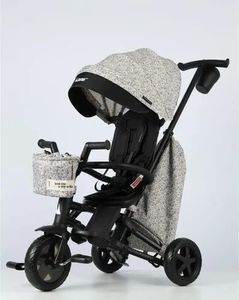 תלת אופן מתקפל 6 ב-1 דגם נובה Minene X Qplay NOVA 2024 - פרחוני מודפס מיננה