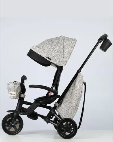 תלת אופן מתקפל 6 ב-1 דגם נובה Minene X Qplay NOVA 2024 - פרחוני מודפס מיננה