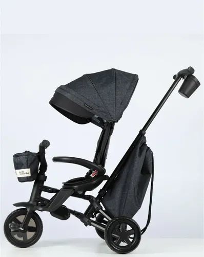 תלת אופן מתקפל 6 ב-1 דגם נובה Minene X Qplay NOVA 2024 - אפור צ'רקול מיננה