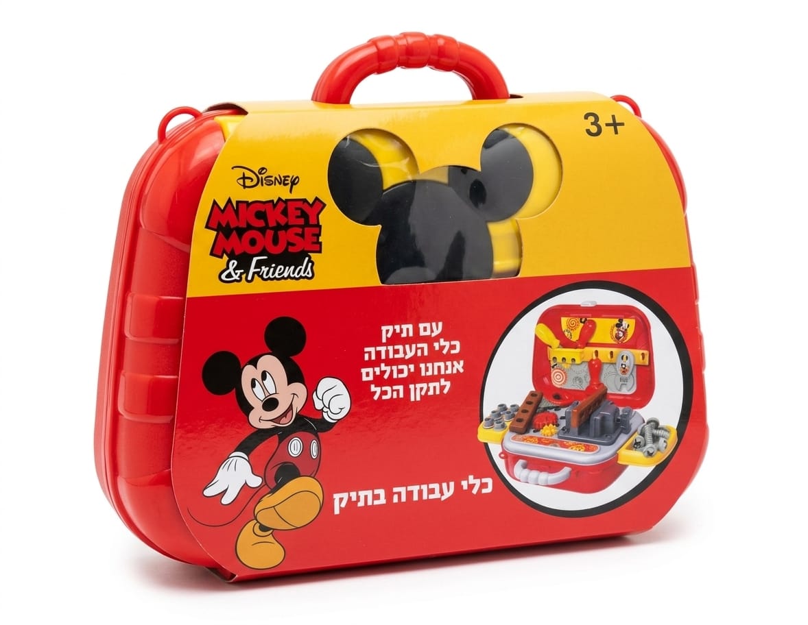 ערכת כלי עבודה לילדים מיקי מאוס במזוודה