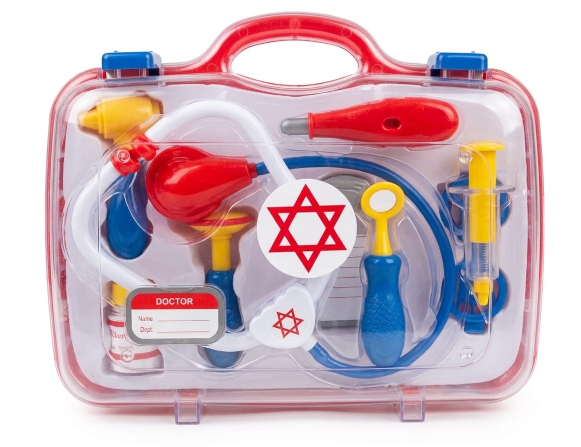 מזוודת רופא לילדים ערכת עזרה ראשונה למשחק