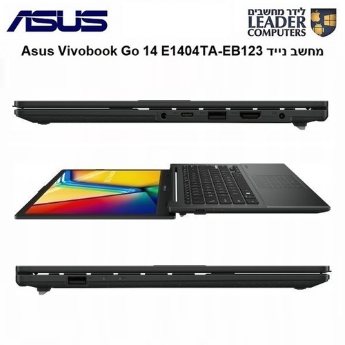 מחשב נייד  Asus VivoBook Go 14 E1404TA-EB123 Intel® Processor N150 / Ram 8GB / Internal memory capacity 128GB / 14