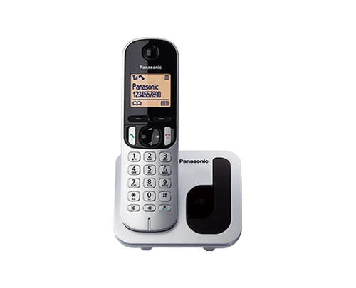 טלפון אלחוטי Panasonic KX-TGC210 בצבע שחור/כסוף