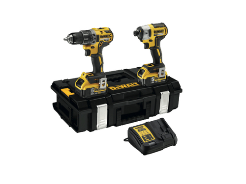 סט מברגה+  אימפקט DEWALT BL 18V 5AH