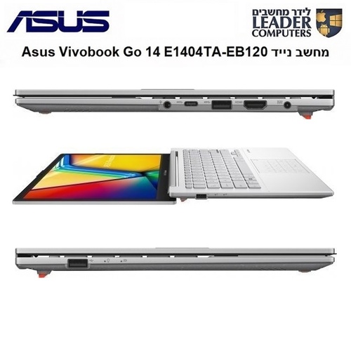 מחשב נייד  Asus VivoBook Go 14 E1404TA-EB120 Intel® Processor N150 / Ram 8GB / Internal memory capacity 128GB / 14