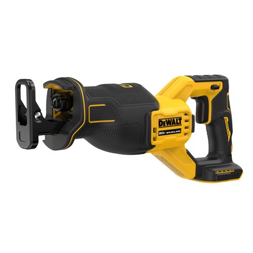 מסור חרב נטען DEWALT DCS382 20V MAX XR - גוף בלבד עם נעל נשענת, תפס להב ללא מפתח ותאורת LED