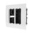 עמדת  HOME & OFFICE תחת הטיח 4 מודול, ללא אביזרים NISKO