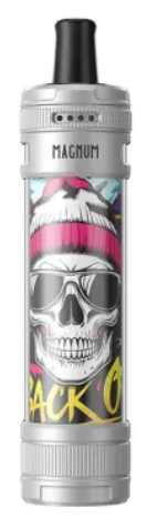 Aspire Magnum E-Shisha Kit SILVER & FUNKY SKULL | אספייר מגנום אי שישה כסוף עם ציור גולגולת