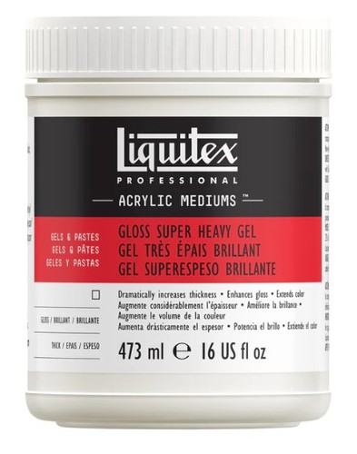 ג'ל מדיום מבריק עבה במיוחד לצבעי אקריליק Professional Gloss  SUPER Heavy Gel ( נפח 473 מ