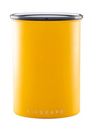 קופסת אחסון קפה AIRSCAPE כ- 1.8 קילו גרם קפה צבע מאט צהוב