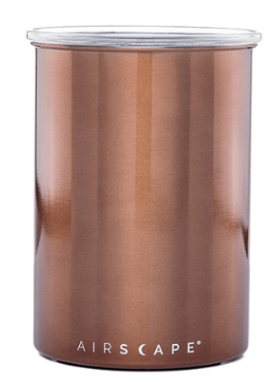 קופסת אחסון קפה AIRSCAPE כ- 1.8 קילו גרם קפה צבע נחושת COPPER