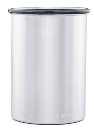 קופסת אחסון קפה AIRSCAPE כ- 1.8 קילו גרם קפה צבע כסוף