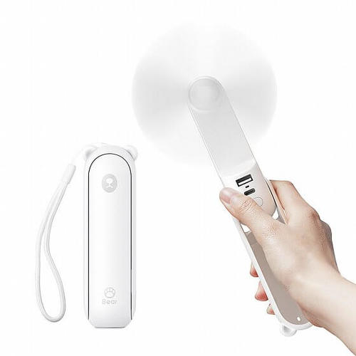 מאוורר כיס עוצמתי JISULIFE Life 8 USB – צבע לבן פנינה