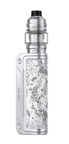LOST VAPE THELEMA SOLO 100W KIT ALLURING SILVER | לוסט וייפ טלמה סולו אפור דמוי עור נחש