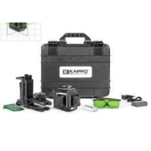 פלס לייזר 963G 3D קווים ירוקים ארגז + מתקן קיר Kapro maestro 3D