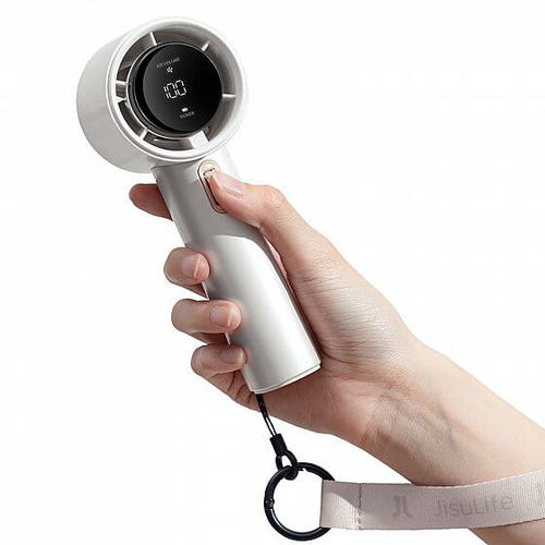 מאוורר טורבו ידני Handheld Fan Pro 1 – צבע לבן פנינה | 100 רמות מהירות וצג דיגיטלי