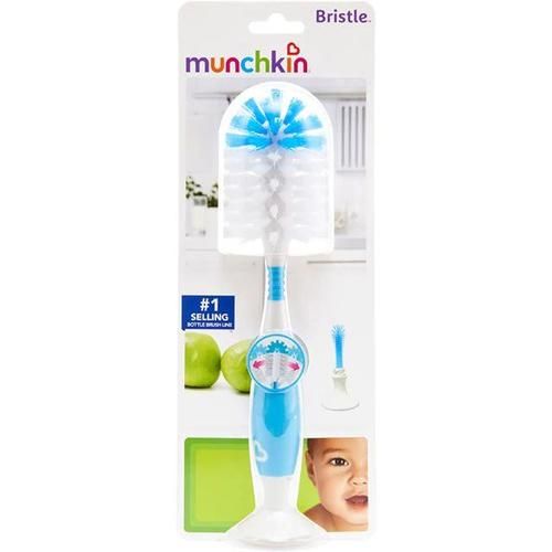 שתי מברשות באחת - מברשת Deluxe לניקוי בקבוקים ופטמות מנצ'קין munchkin צבע ירוק