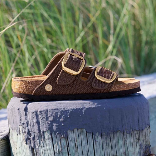 כפכף BIRKENSTOCK ARIZONA ראפיה נטורל מידות 35-41 לנשים בגוון חום