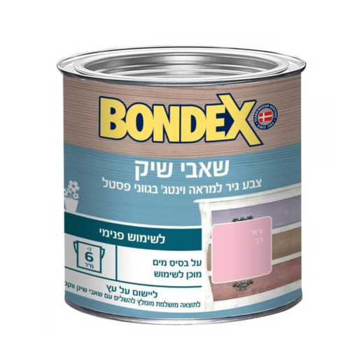 שאבי שיק צבע וינטג' לעץ 0.5 ליטר תוצרת BONDEX 